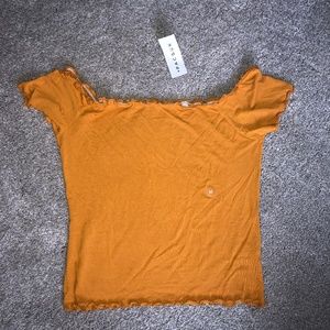 Yellow//Mustard Off the Shoulder Top